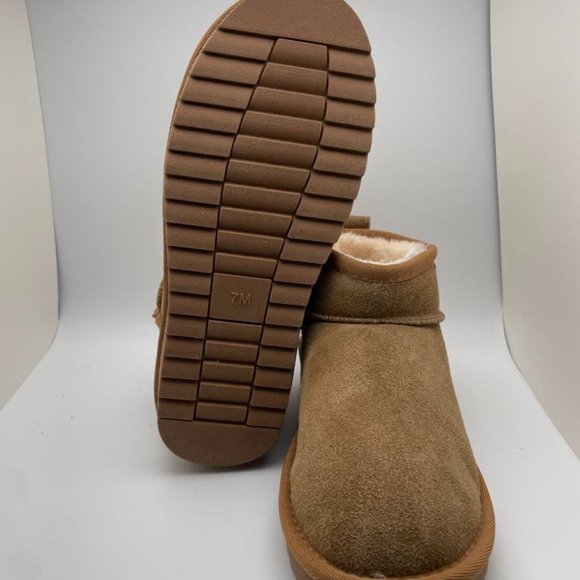 CUSHIONAIRE Women's Cozy pull on boot CHESTNUT 7 - Picture 5 of 6